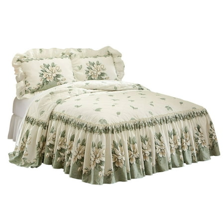 lightweight king bedspread queen magnolia garden floral ruffle skirt lightweight bedspread king sage walmartcom king lightweight king bedspread queen magnolia garden floral ruffle skirt lightweight bedspread king sage walmartcom king